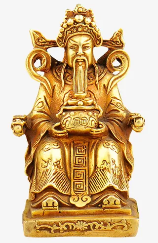 纯铜财神爷佛像免抠