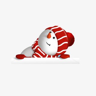 圣诞节穿戴红色围巾帽子雪人免抠
