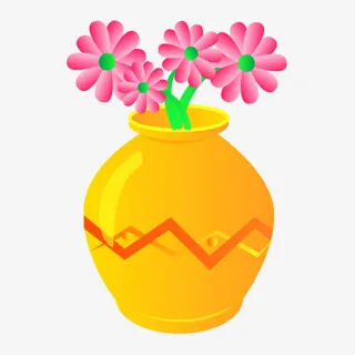 新鲜花盆扇矢量图免抠