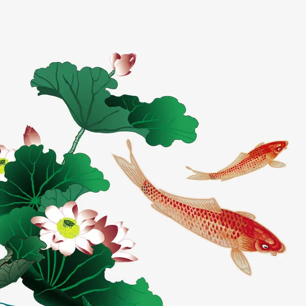 中国风之荷花免抠