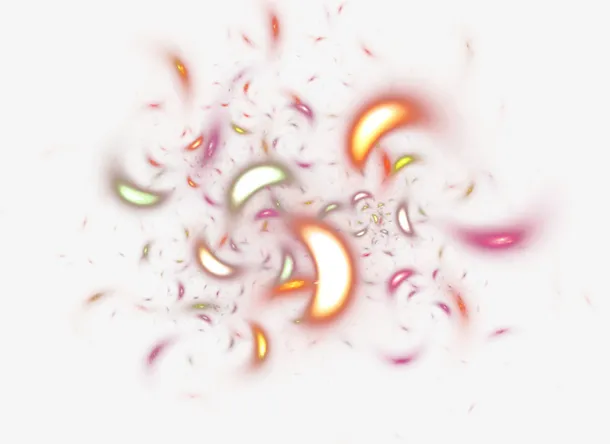 炫彩月半弯灯光免抠