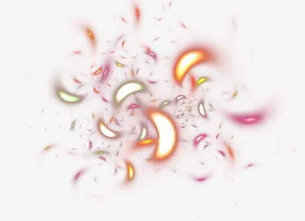 炫彩月半弯灯光免抠