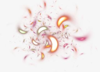 炫彩月半弯灯光免抠