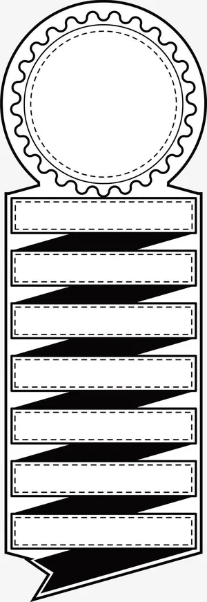 手绘黑色圆盘免抠