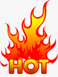 hot红色燃烧的火焰中秋免抠