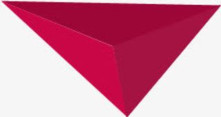 粉色立体漂浮三角形免抠