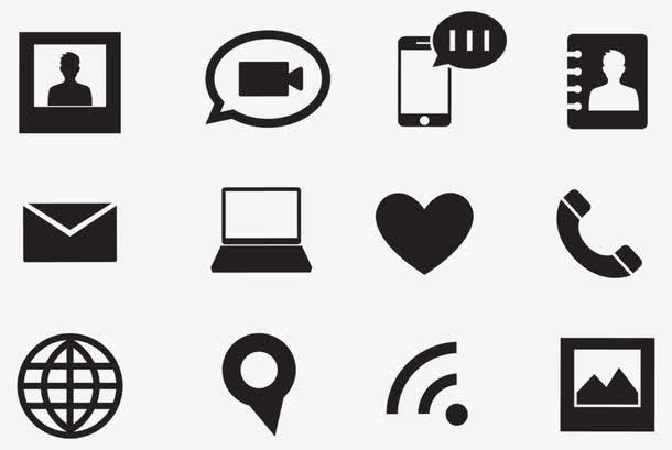 媒体和通信图标矢量免抠