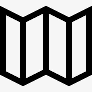 地图折叠纸的轮廓图标免抠