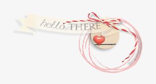 粉色线条圆环红色蝴蝶结免抠