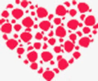 红色玫瑰花瓣浪漫心形图案免抠