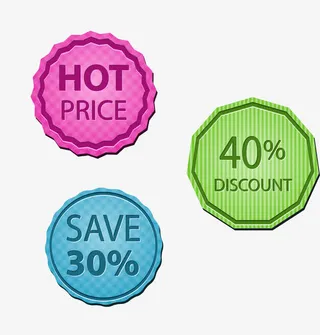 矢量促销活动标签免抠