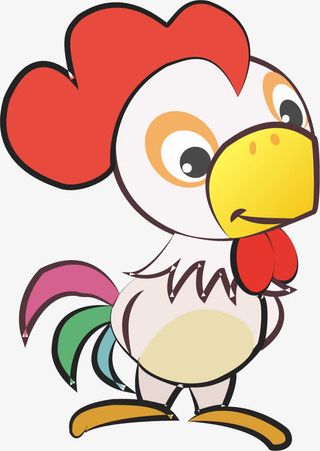 卡通手绘生肖鸡免抠