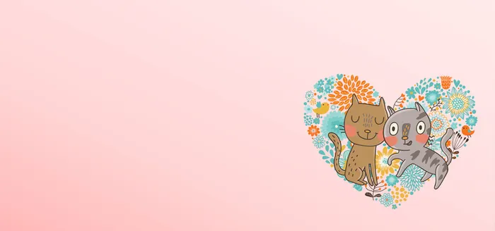 甜蜜情人节渐变卡通粉色banner背景高清