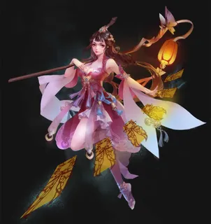 粉色可爱服饰灯光美女免抠