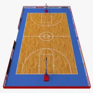 蓝色塑胶场地免抠