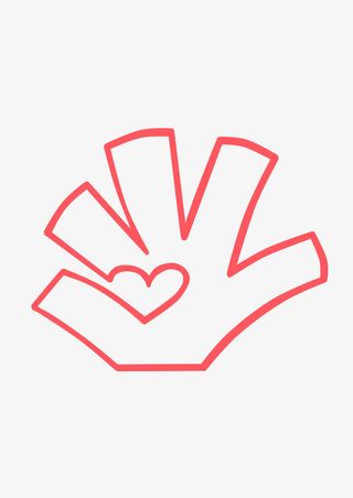 志愿者爱心手势免抠