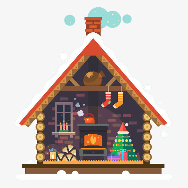 圣诞小屋免抠
