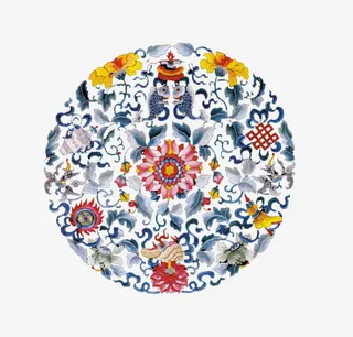 清朝诰命补服图案双鱼免抠