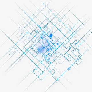 蓝色科技光线免抠
