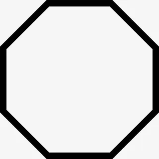 八角形轮廓的形状图标免抠