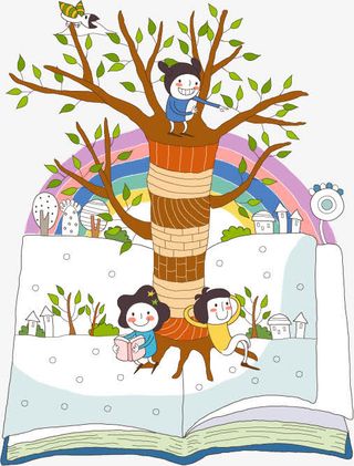 梦幻天真装饰儿童画免抠