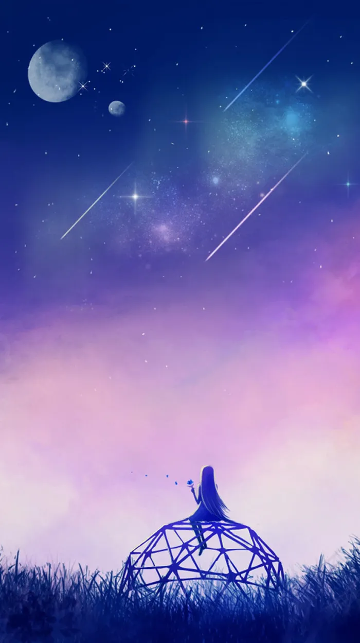 梦幻夜景星空平面广告高清