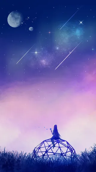 梦幻夜景星空平面广告高清