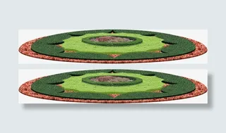 绿色草地舞台免抠