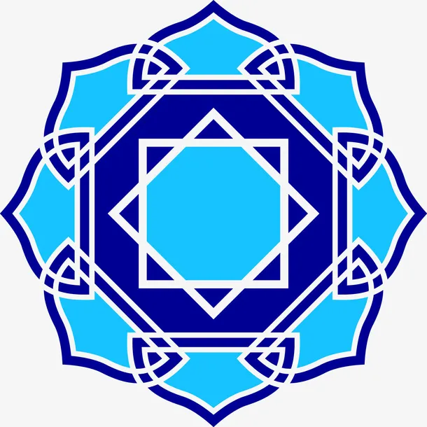 中国风蓝色花纹背景图案
