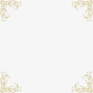 金色欧式框架免抠