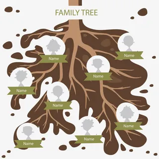 矢量几代家谱免抠