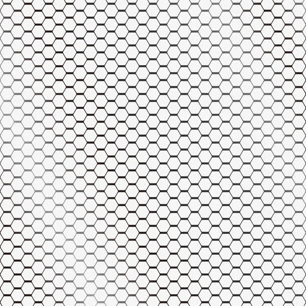 黑色简约蜂窝格边框纹理免抠