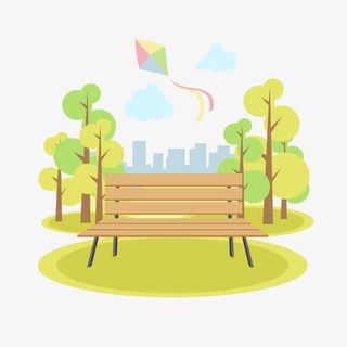 矢量春天公园免抠