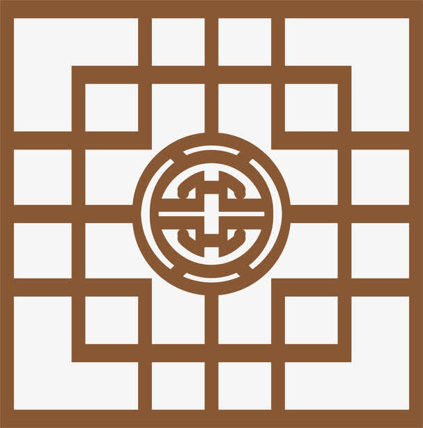 中式的古典古风窗棂免抠