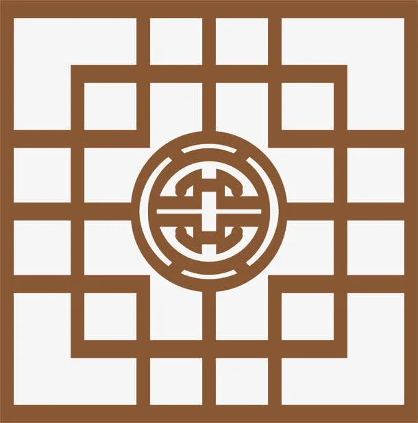 中式的古典古风窗棂免抠