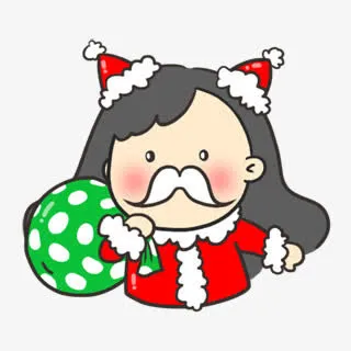 卡通可爱萌圣诞老人免抠