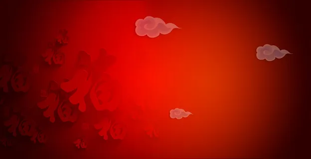 红色渐变喜庆福字背景素材高清