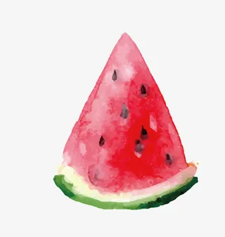 矢量一瓣西瓜免抠