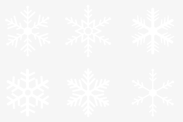 冬天雪花矢量元素免抠