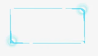 科技 蓝色 边框  标题框免抠