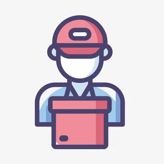 扁平化快递员掠免抠