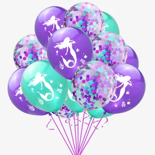 美人鱼派对气球免抠