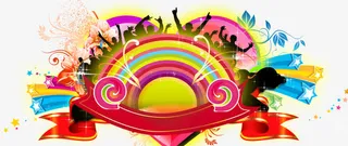 五一狂欢元素免抠