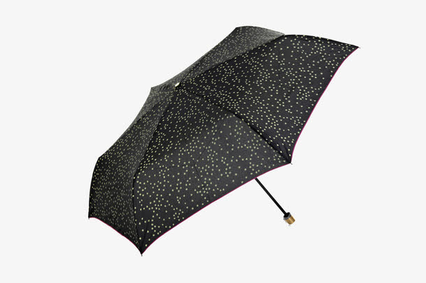 黑色波点晴雨伞免抠