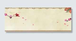 兰花手绘牡丹花中式背景高清