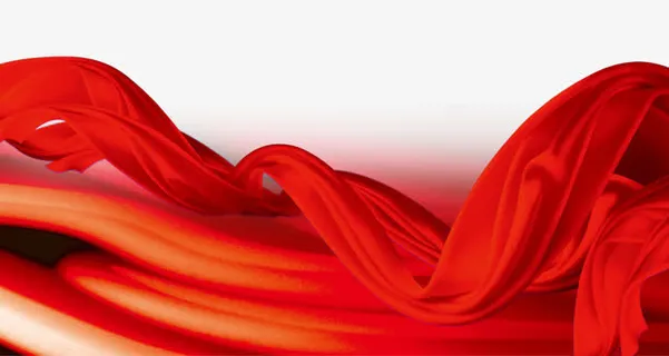 建军节飘扬红带免抠