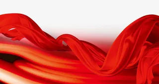 建军节飘扬红带免抠