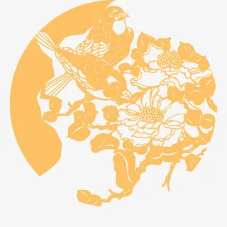 中国风喜鹊印花背景