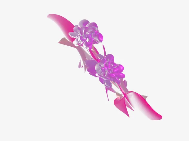 创意素材创意图片 科技虚幻花朵免抠