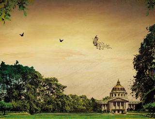 房地产大气别墅背景素材高清